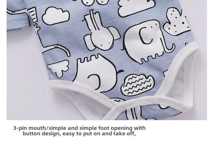 Wholesale Newborn Jumpsuit Baby Triangle Long Sleeve Baby Wrap Fart Newborn Autumn Children's Clothing display picture 5