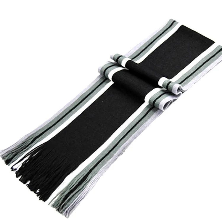 Autumn And Winter Scarf Warm Striped Scarf Men's Double-sided Scarf Tassel Wool Men's Fashion Youth Artistic display picture 13