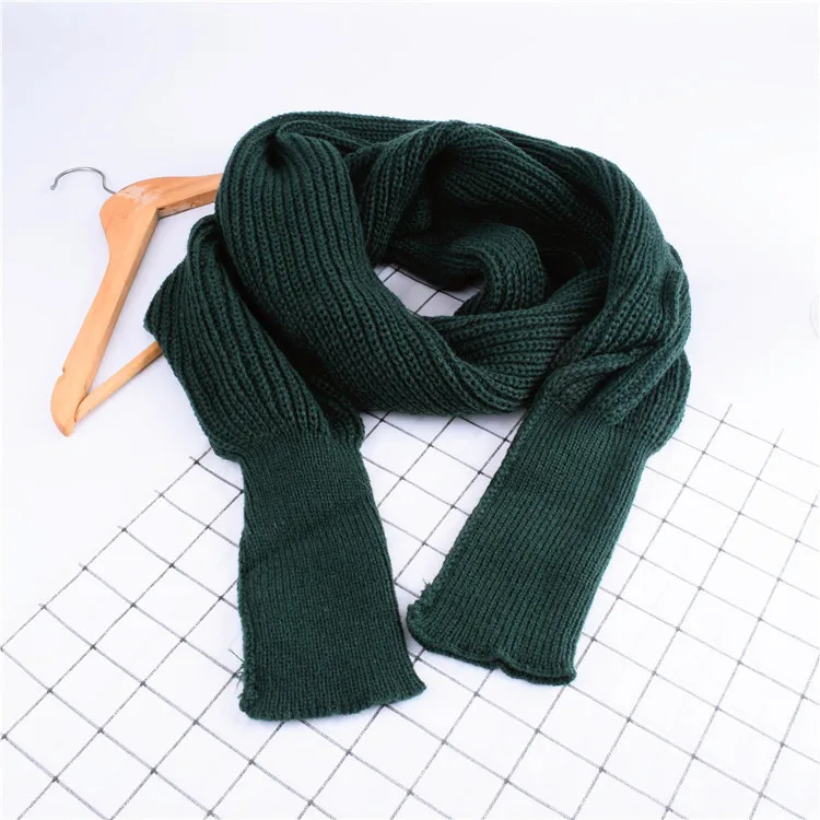 Autumn And Winter Wool Scarf  Men And Women's Long Neck Shawl With Sleeves Knitted Scarf display picture 10