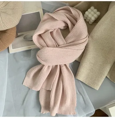 Korean-style  New Scarf Women's Winter  Soft Warm Knitted Thickened Instagram Style Fashionable Scarf For Students display picture 11
