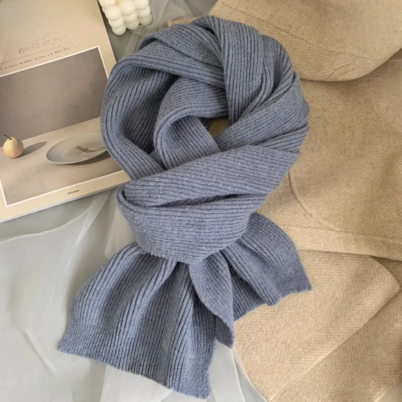 Korean-style  New Scarf Women's Winter  Soft Warm Knitted Thickened Instagram Style Fashionable Scarf For Students display picture 12