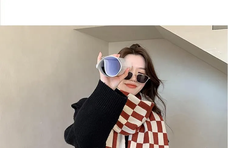 Scarf Women's Autumn And Winter Student's New Korean-style -style High-face Value Cute  Chessboard Warm Knitted Scarf display picture 7