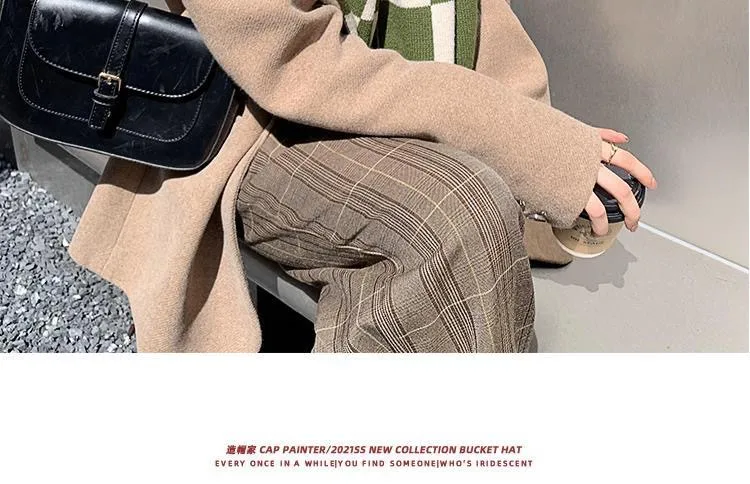 Scarf Women's Autumn And Winter Student's New Korean-style -style High-face Value Cute  Chessboard Warm Knitted Scarf display picture 10