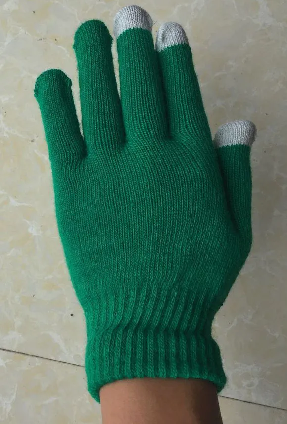 Autumn And Winter Plush Thick Touch Screen And Thin Acrylic Warm Cold-proof Knitted Wool Touch Screen Gloves Wholesale display picture 7