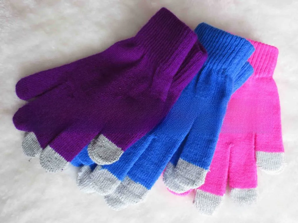 Autumn And Winter Plush Thick Touch Screen And Thin Acrylic Warm Cold-proof Knitted Wool Touch Screen Gloves Wholesale display picture 10