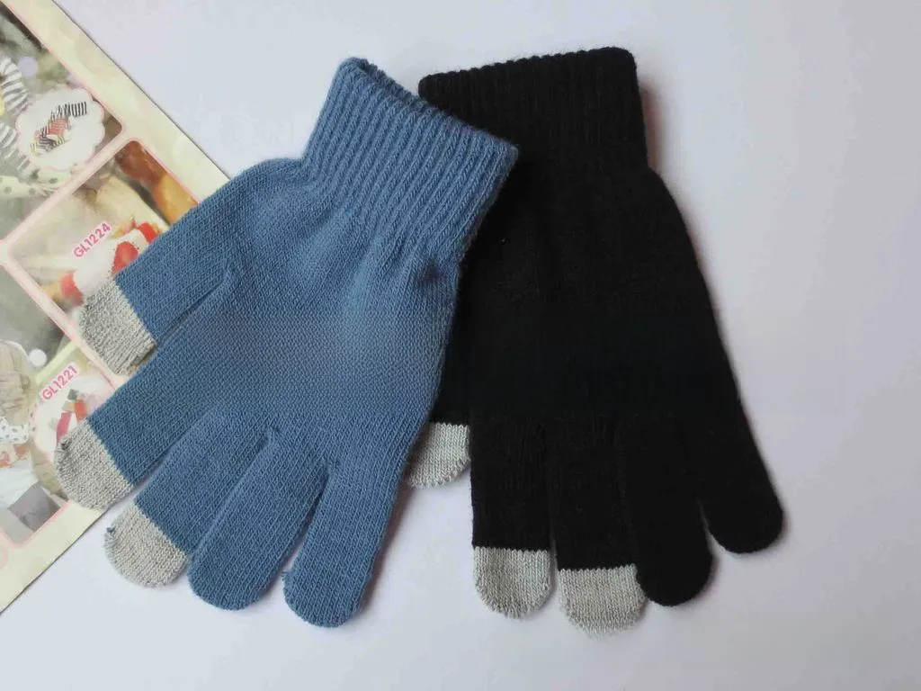 Autumn And Winter Plush Thick Touch Screen And Thin Acrylic Warm Cold-proof Knitted Wool Touch Screen Gloves Wholesale display picture 11