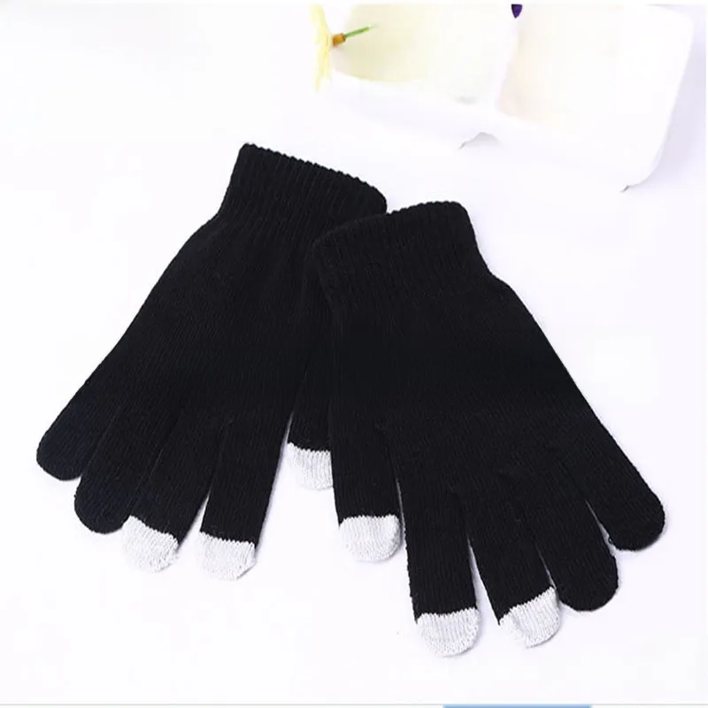 Autumn And Winter Plush Thick Touch Screen And Thin Acrylic Warm Cold-proof Knitted Wool Touch Screen Gloves Wholesale display picture 14