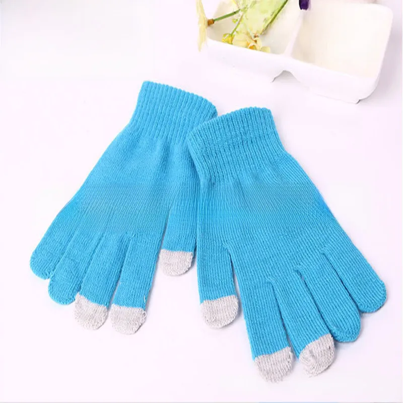 Autumn And Winter Plush Thick Touch Screen And Thin Acrylic Warm Cold-proof Knitted Wool Touch Screen Gloves Wholesale display picture 15
