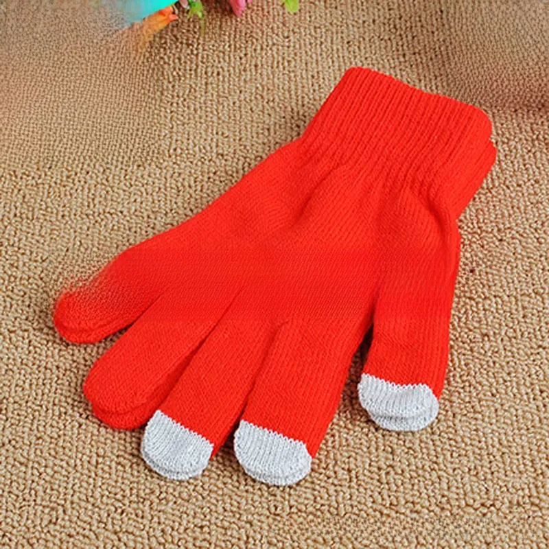 Autumn And Winter Plush Thick Touch Screen And Thin Acrylic Warm Cold-proof Knitted Wool Touch Screen Gloves Wholesale display picture 17