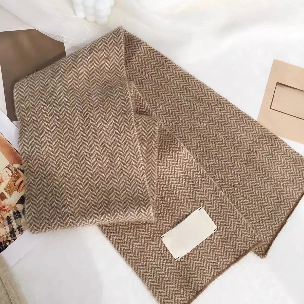 Korean Style Simple  Wool Scarf Women's Autumn And Winter Fashion New Japanese Style  Student Knitted Scarf Couple display picture 7