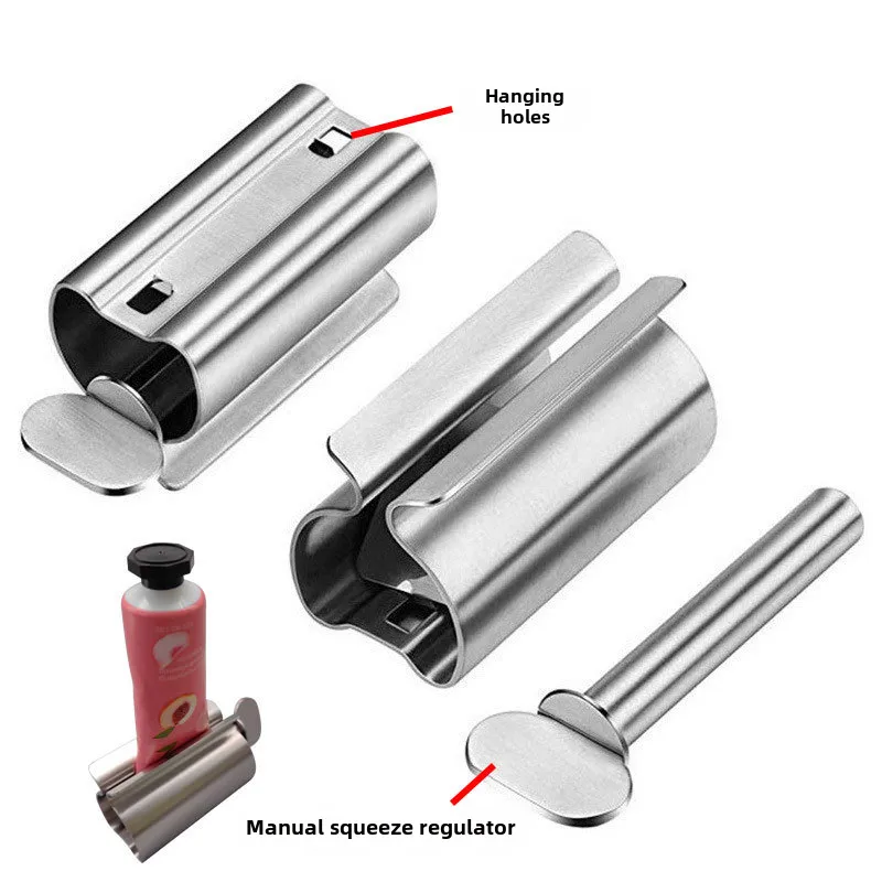 304 Stainless Steel Toothpaste Squeezer Manual Spinning Toothpaste Facial Cleanser Skin Care Products Hair Cream Squeezer Wholesale display picture 5
