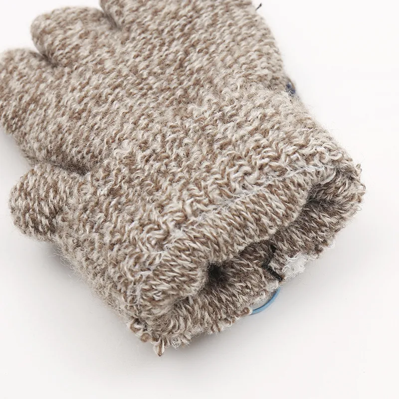 Korean Version Of The New Trend Men's Children's Striped Half Finger Flip Gloves Winter Travel Warm  Wholesale display picture 10