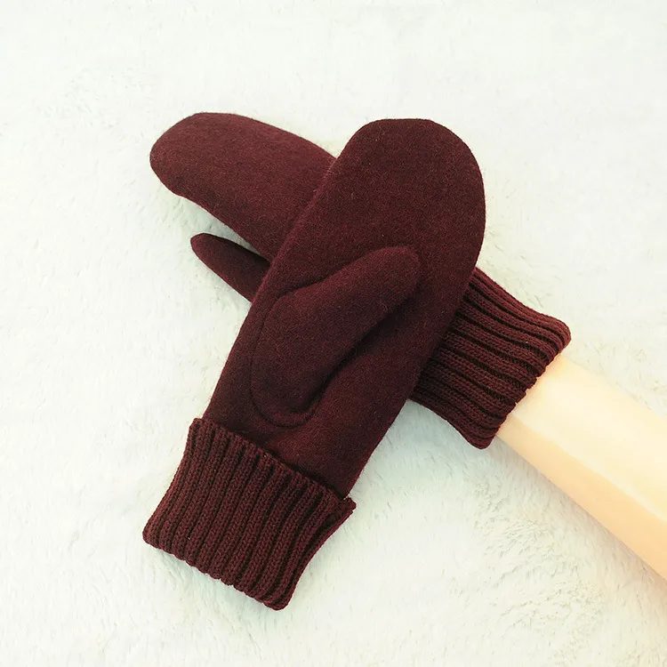 Autumn Women's Winter Korean-style Cute Thickened Fleece-lined Warm Cold-proof Riding Gloves Japanese Cashmere Gloves For Men display picture 4