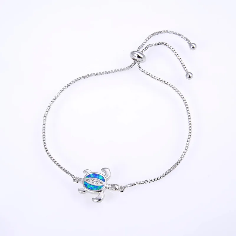 Copper 18K Gold Plated Polishing Plating Inlay Tortoise Opal Zircon Charms Bracelets display picture 4