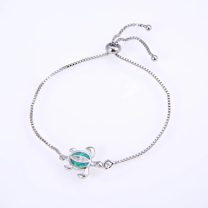 Copper 18K Gold Plated Polishing Plating Inlay Tortoise Opal Zircon Charms Bracelets display picture 10