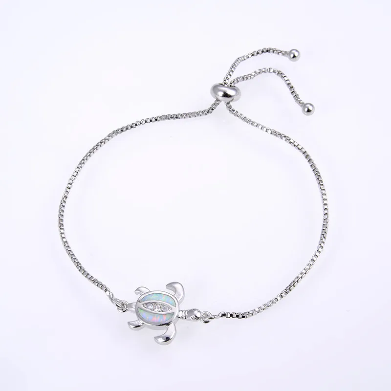 Copper 18K Gold Plated Polishing Plating Inlay Tortoise Opal Zircon Charms Bracelets display picture 7