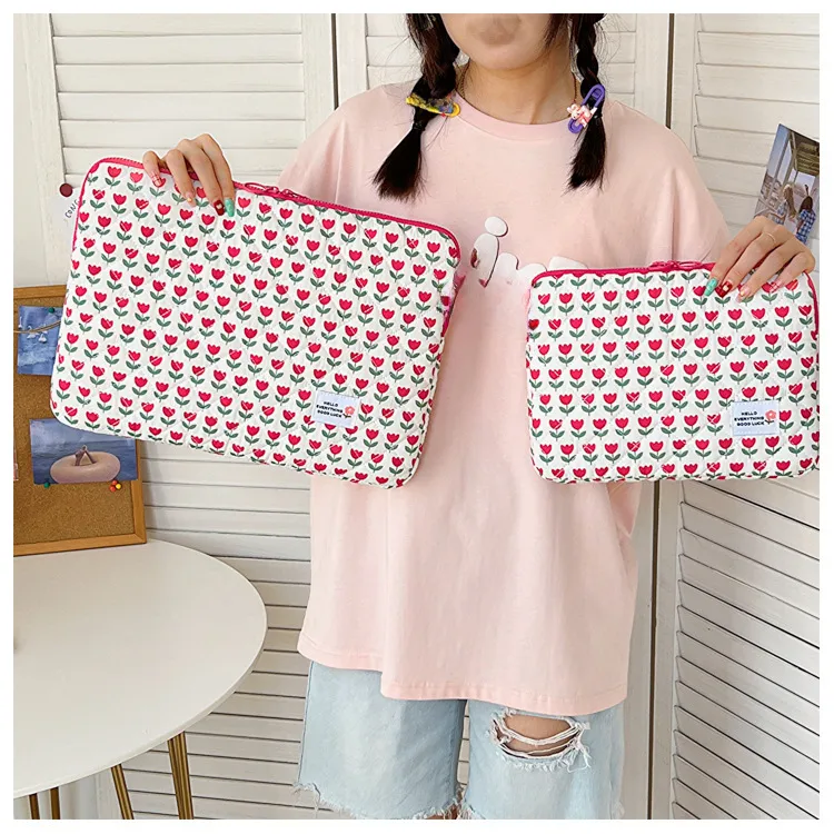 Style New Tulip Hand File Bag 14 Inch Notebook 15 Computer Bag Tablet 11iPad Liner Bag display picture 8