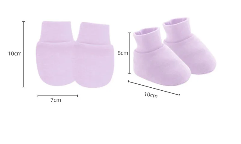 Baby Pullover Cap  Ears Baby Hat Newborn Tire Cap Anti-scratch Gloves 2-piece Set display picture 2