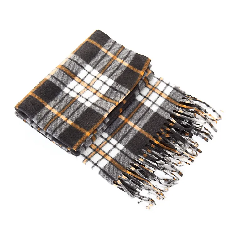 Autumn And Winter Children's Double-sided Plaid Scarf Men's Adult Scarf Hanging Beard Annual Gift Red Scarf Wholesale display picture 8