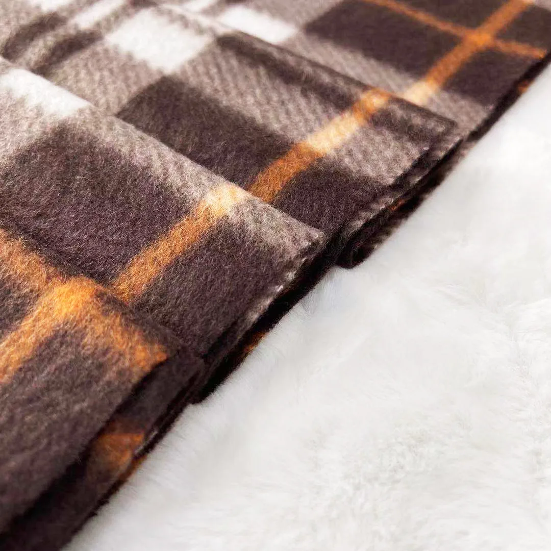 Autumn And Winter Children's Double-sided Plaid Scarf Men's Adult Scarf Hanging Beard Annual Gift Red Scarf Wholesale display picture 12