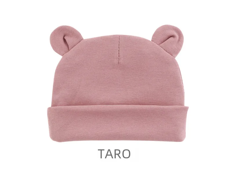 New Infant Fetal Cap Newborn Head Cap Solid Color Ear  Hat Boys And Girls Baby Hat A54 display picture 20