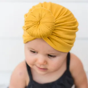Seasonal New Thread Baby Headwear Children's Bow Turtleneck Hat Baby Indian Hat display picture 8