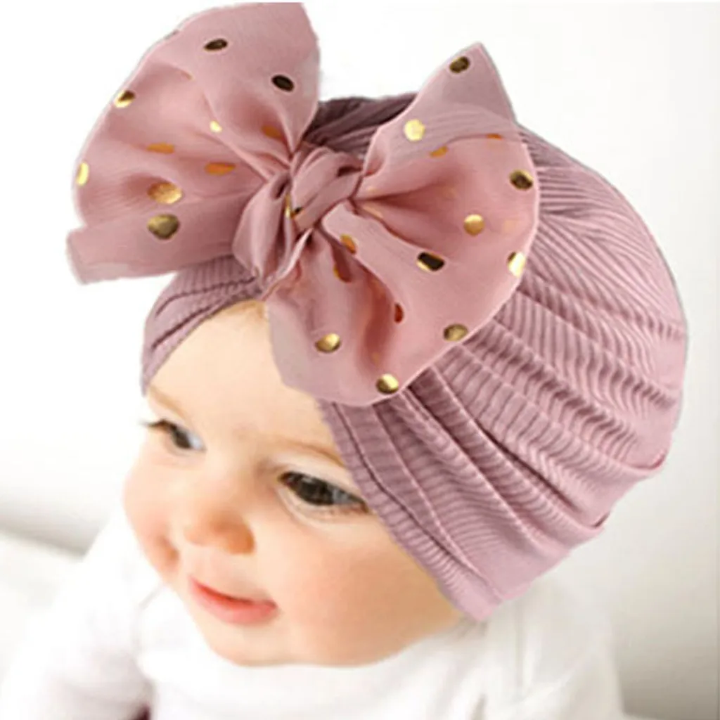 Seasonal New Thread Baby Headwear Children's Bow Turtleneck Hat Baby Indian Hat display picture 12