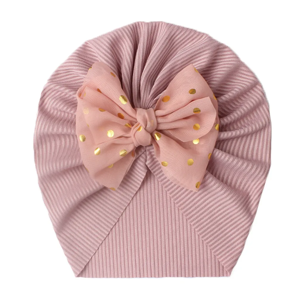 Seasonal New Thread Baby Headwear Children's Bow Turtleneck Hat Baby Indian Hat display picture 19