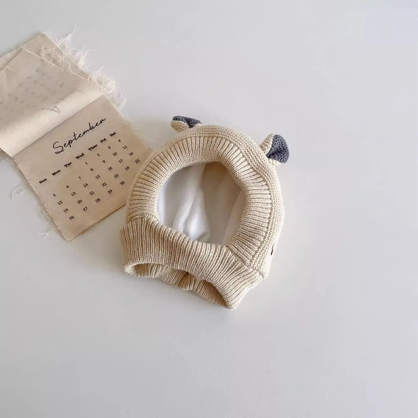 Winter Fleece-lined Thickened Children's Baby Rabbit Ear Protection Baby Boys And Girls Knitted Hat Cute Wool Hat display picture 6