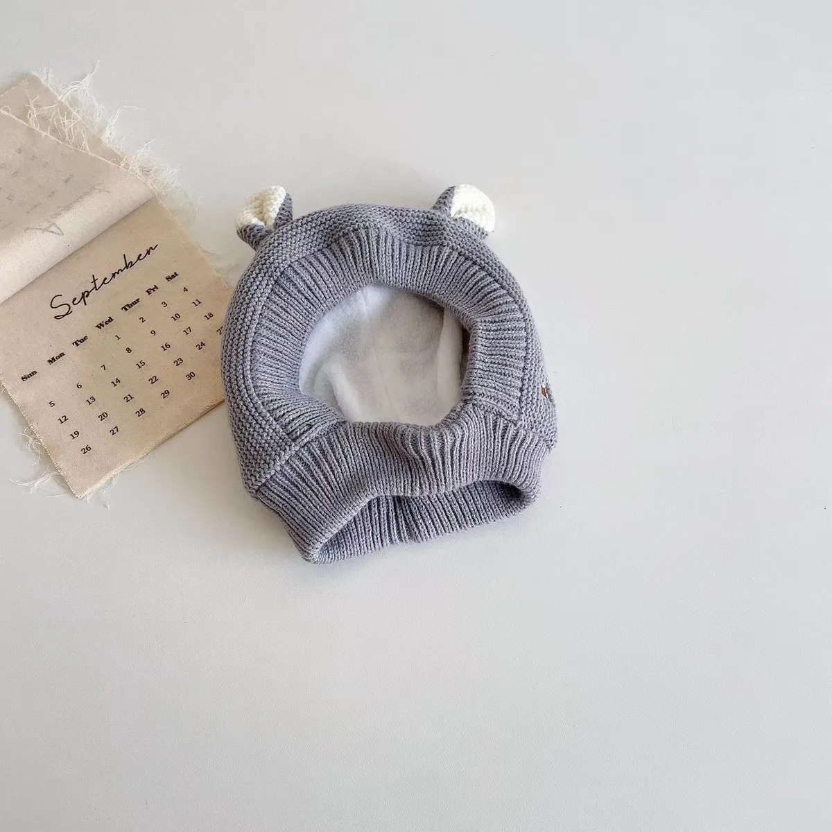 Winter Fleece-lined Thickened Children's Baby Rabbit Ear Protection Baby Boys And Girls Knitted Hat Cute Wool Hat display picture 7