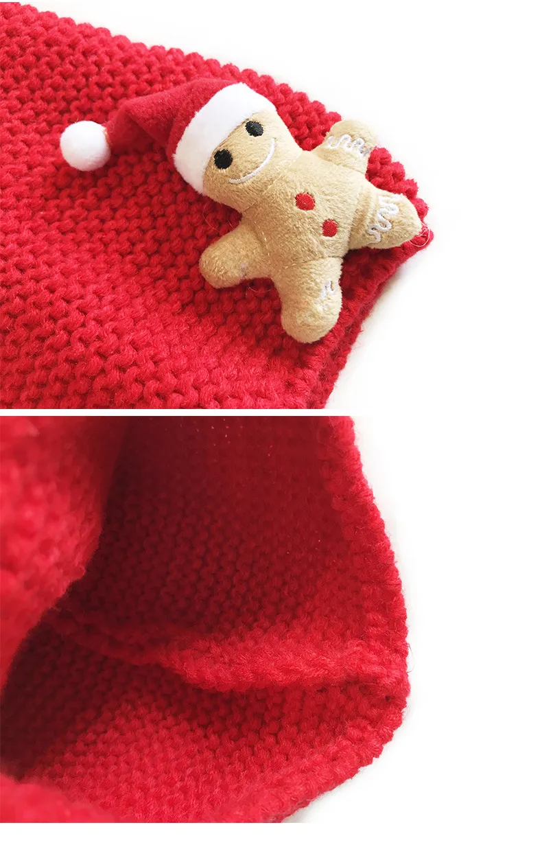 M303 Children's New Cartoon Christmas Sweet Fur Ball Cute Autumn And Winter Warm Pullover Casual Knitted Wool Hat display picture 6