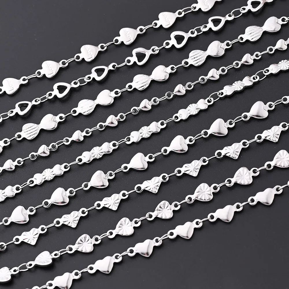 1m/Package 304 Stainless Steel Polished 10x4.5mm 10x5mm 13x3.5mm Jewelry Accessories display picture 1