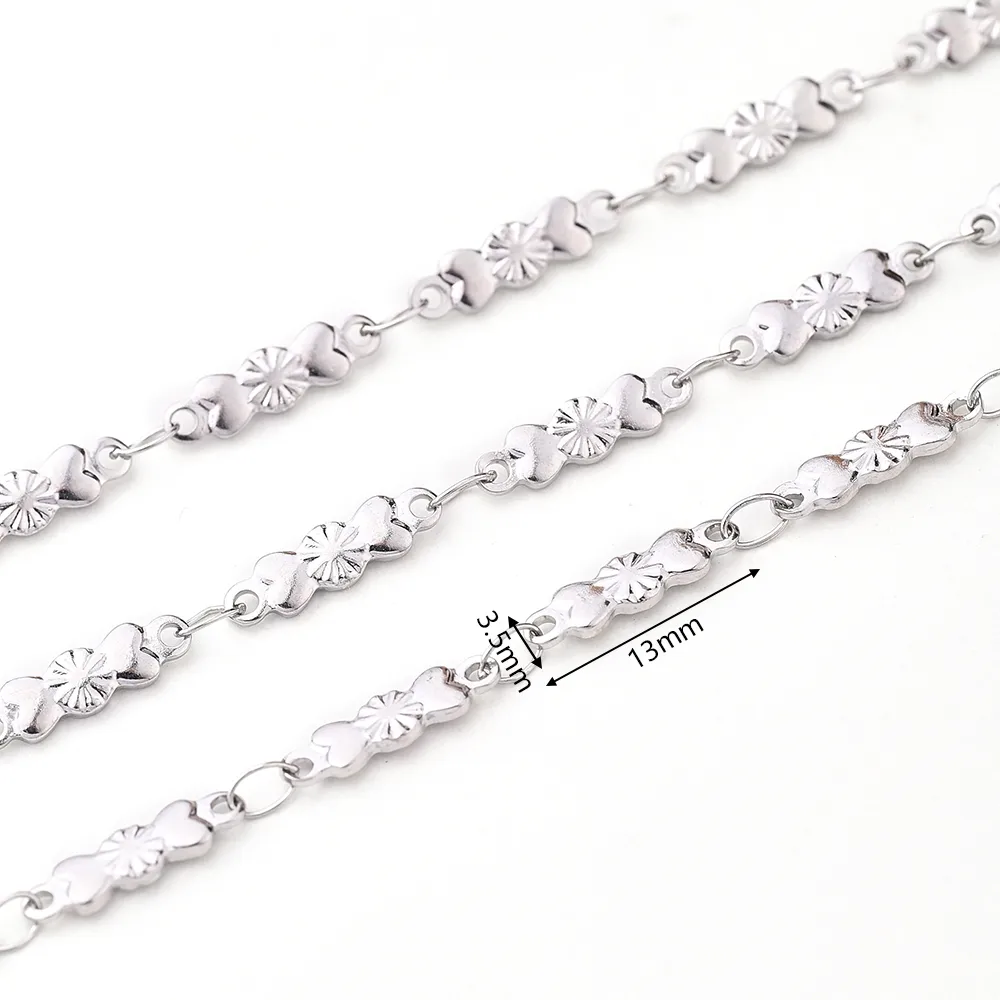 1m/Package 304 Stainless Steel Polished 10x4.5mm 10x5mm 13x3.5mm Jewelry Accessories display picture 5