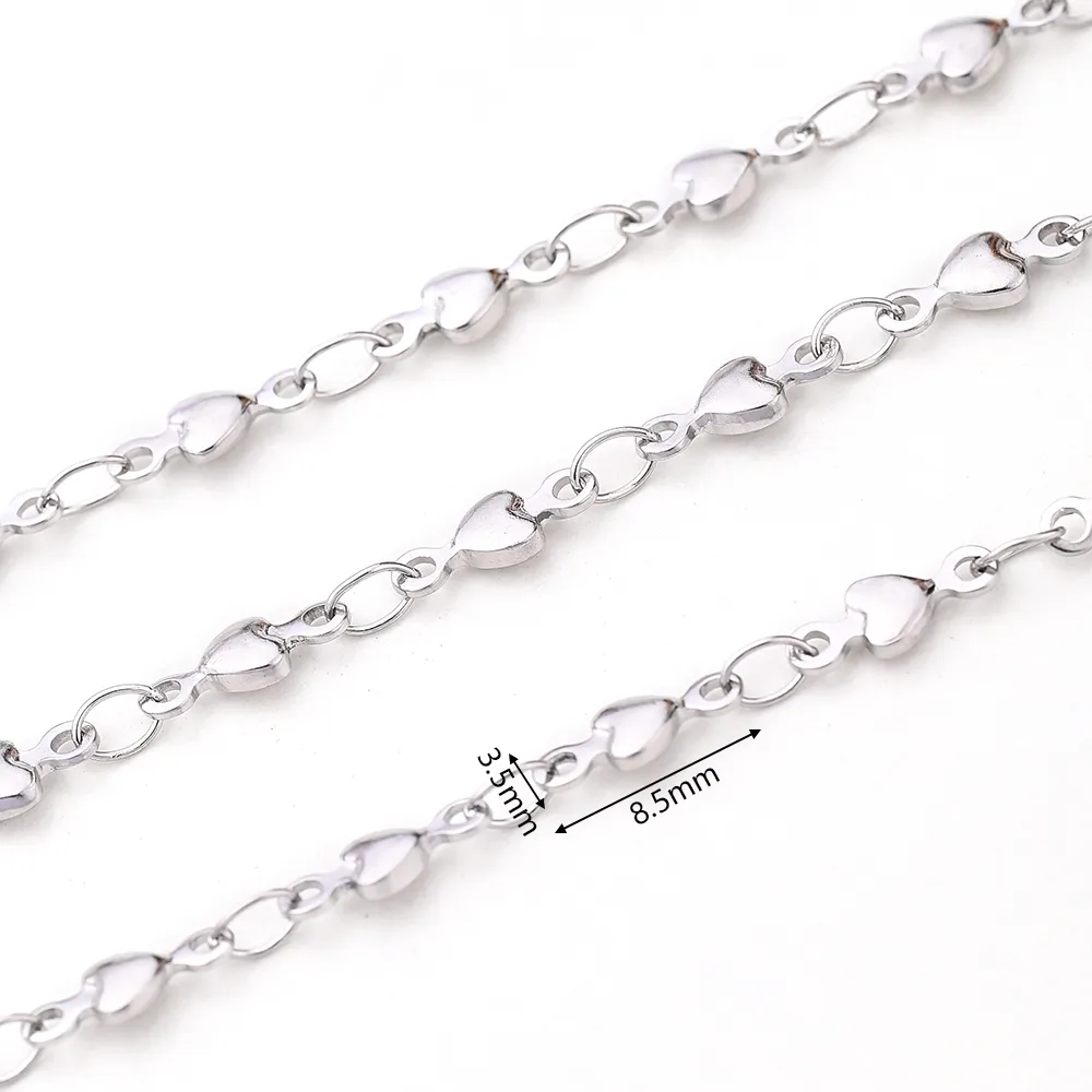 1m/Package 304 Stainless Steel Polished 10x4.5mm 10x5mm 13x3.5mm Jewelry Accessories display picture 8