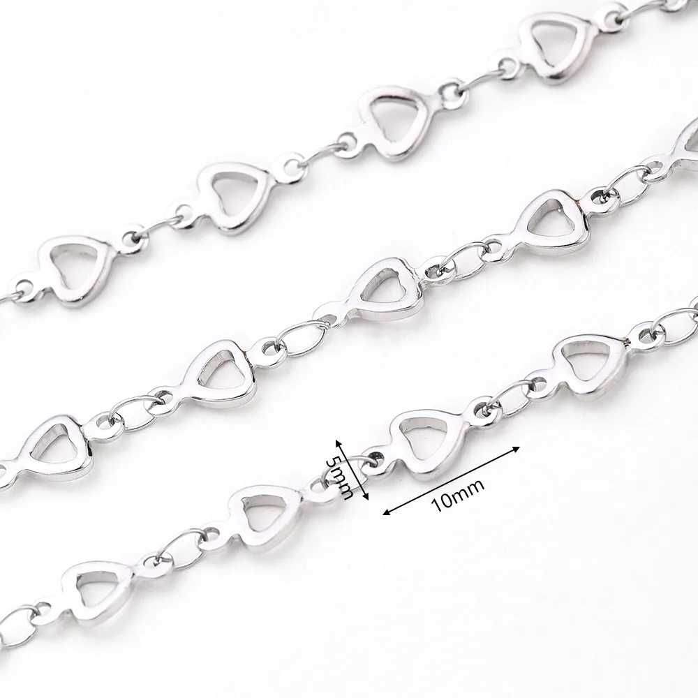 1m/Package 304 Stainless Steel Polished 10x4.5mm 10x5mm 13x3.5mm Jewelry Accessories display picture 7