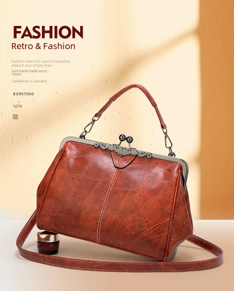 Women's Bag Handbag Shoulder Bag Crossbody Bag Women's Bag Clip Bag British Retro Postman Bag display picture 1