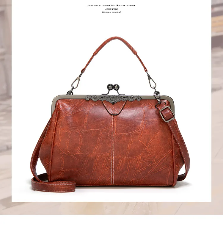 Women's Bag Handbag Shoulder Bag Crossbody Bag Women's Bag Clip Bag British Retro Postman Bag display picture 2