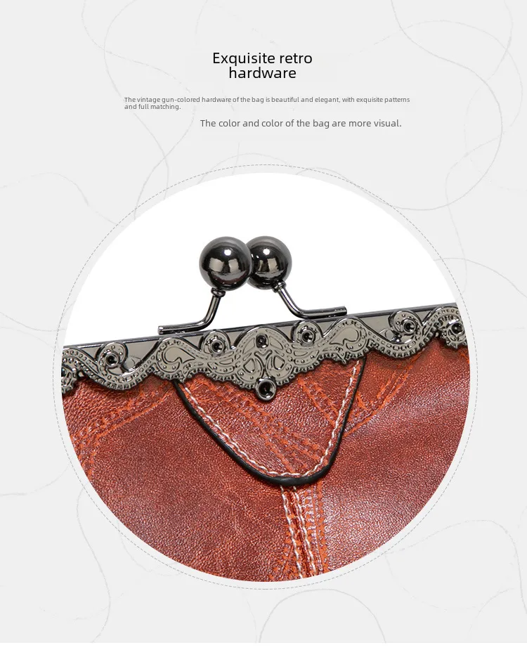 Women's Bag Handbag Shoulder Bag Crossbody Bag Women's Bag Clip Bag British Retro Postman Bag display picture 5