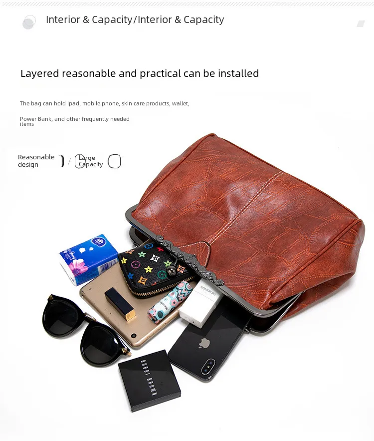 Women's Bag Handbag Shoulder Bag Crossbody Bag Women's Bag Clip Bag British Retro Postman Bag display picture 6