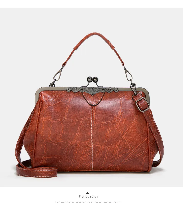 Women's Bag Handbag Shoulder Bag Crossbody Bag Women's Bag Clip Bag British Retro Postman Bag display picture 9