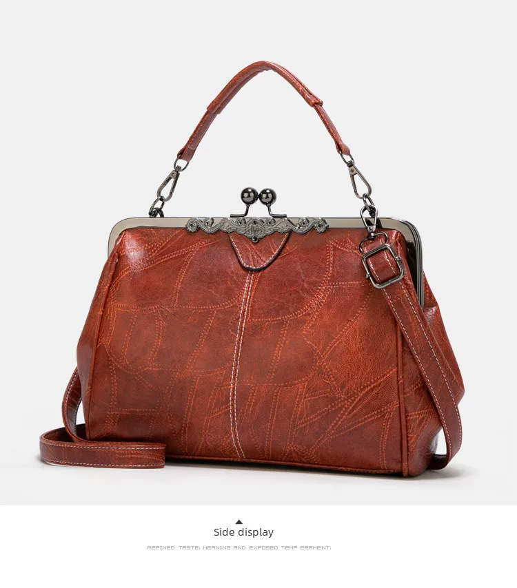 Women's Bag Handbag Shoulder Bag Crossbody Bag Women's Bag Clip Bag British Retro Postman Bag display picture 10