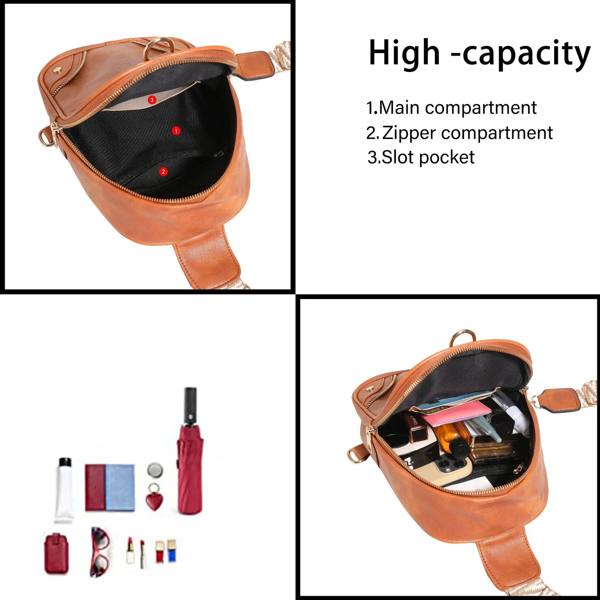 Niche High Sense Bag For Women  New Korean Style Fashion  Shoulder Messenger Bag Internet Celebrity Fashion Handbag display picture 10