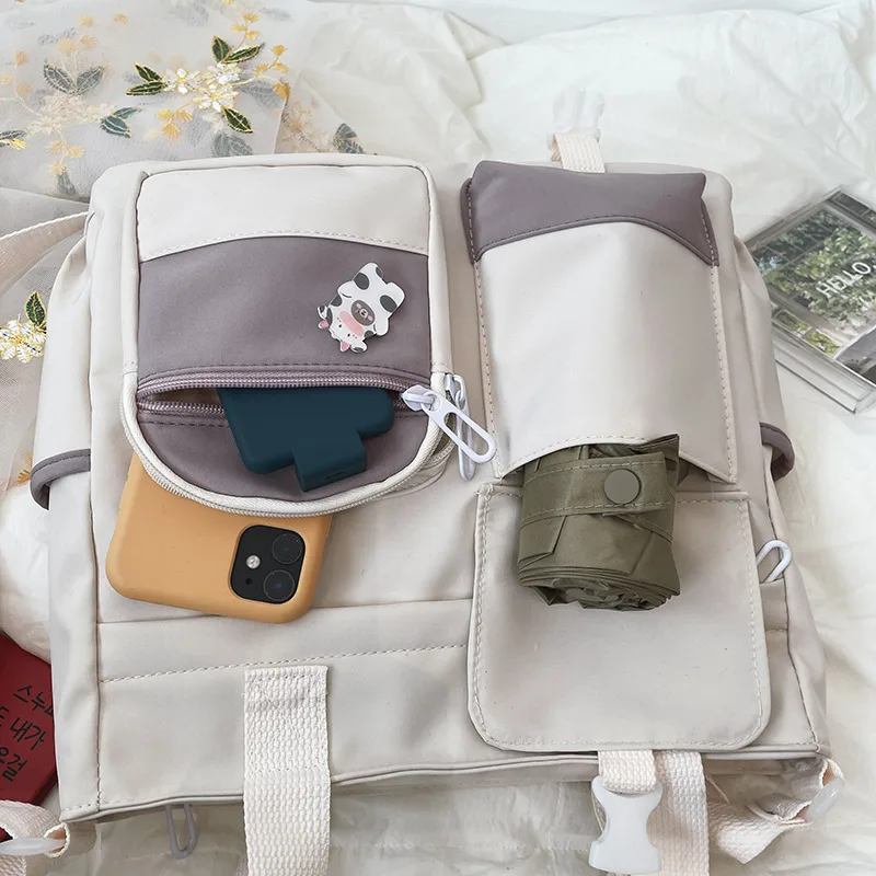 Korean-style Ulzzang Academy Style Vintage Mori Artistic  Girl Student Colored Large Capacity Shoulder Bag display picture 12