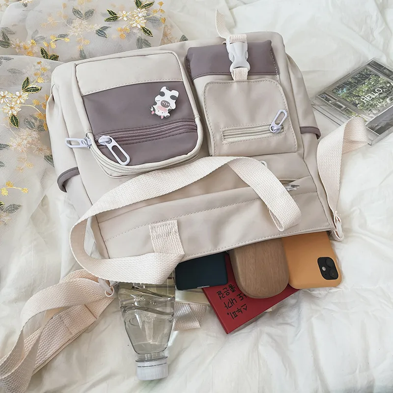 Korean-style Ulzzang Academy Style Vintage Mori Artistic  Girl Student Colored Large Capacity Shoulder Bag display picture 15