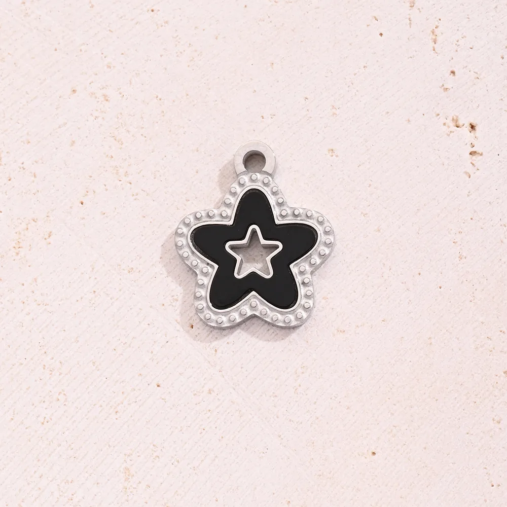 1 Pc/Package 15x12.5mm Hole 1~1.9mm 304 Stainless Steel Shell 18K Gold Plated Star Simple Solid Color Polished Pendant display picture 6