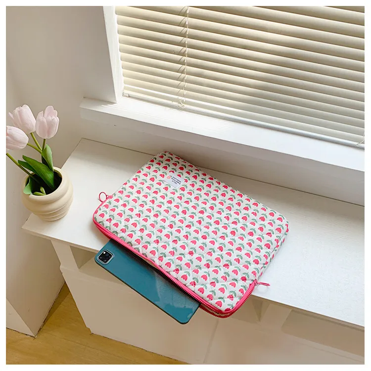 Style New Tulip Hand File Bag 14 Inch Notebook 15 Computer Bag Tablet 11iPad Liner Bag display picture 7