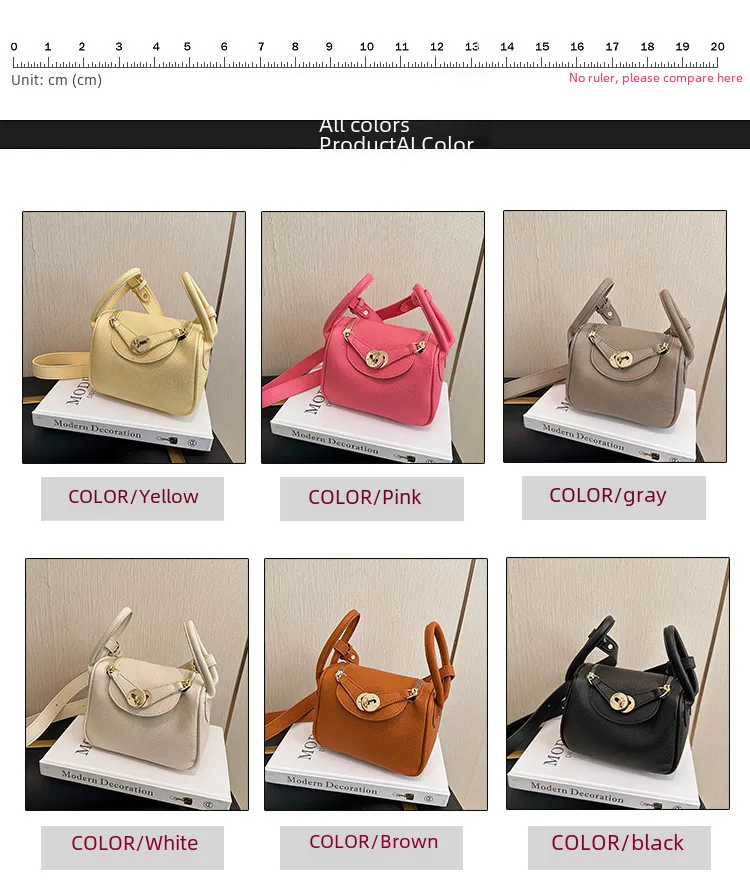 Retro Western Style Children's Bag  New PU Litchi Pattern Mini Portable Crossbody Shoulder Small Square Bag Trendy display picture 2