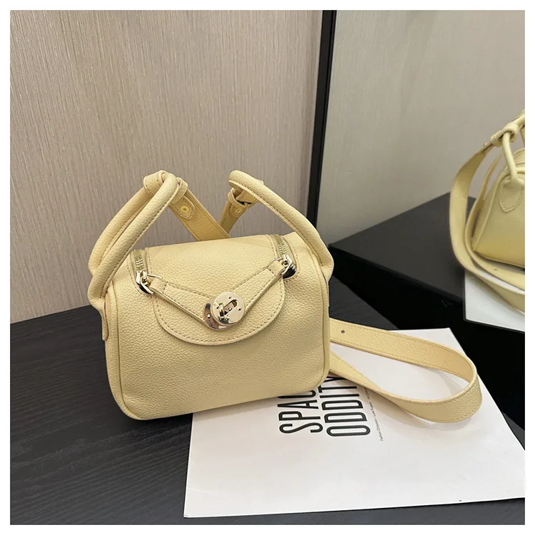 Retro Western Style Children's Bag  New PU Litchi Pattern Mini Portable Crossbody Shoulder Small Square Bag Trendy display picture 20
