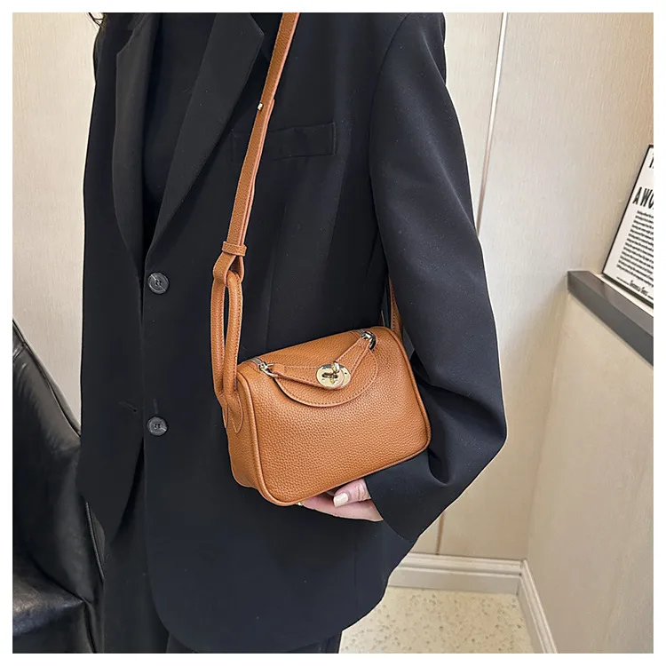 Retro Western Style Children's Bag  New PU Litchi Pattern Mini Portable Crossbody Shoulder Small Square Bag Trendy display picture 23