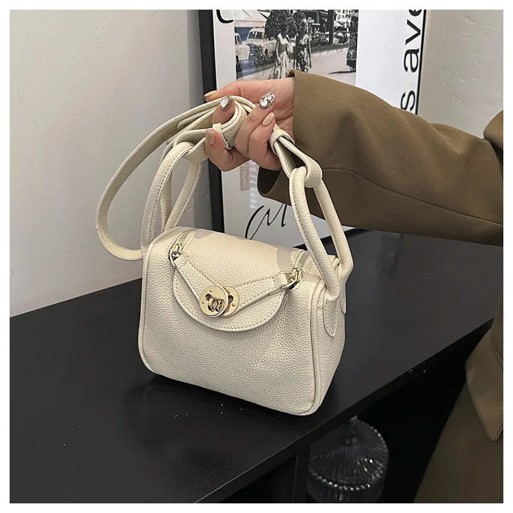 Retro Western Style Children's Bag  New PU Litchi Pattern Mini Portable Crossbody Shoulder Small Square Bag Trendy display picture 30